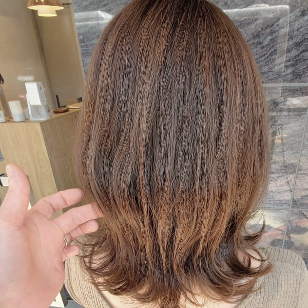 透け感グレージュ