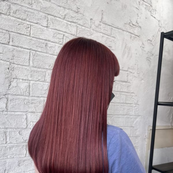 ワインレッドボルドーカラーカシスピンクワンカール2219