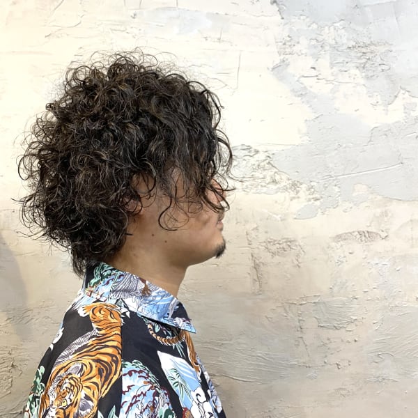 グランジロックなパーマ