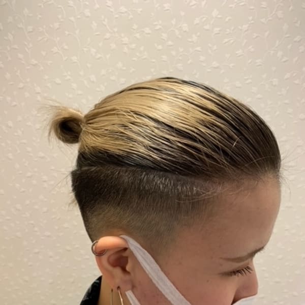 フェードカット風刈り上げ