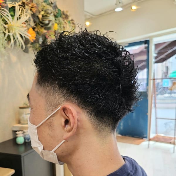 クルクルパーマ　ベリーショート　メンズ|another sky