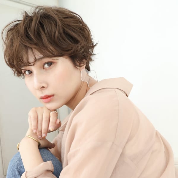 【AINM御影】無造作ショートパーマ