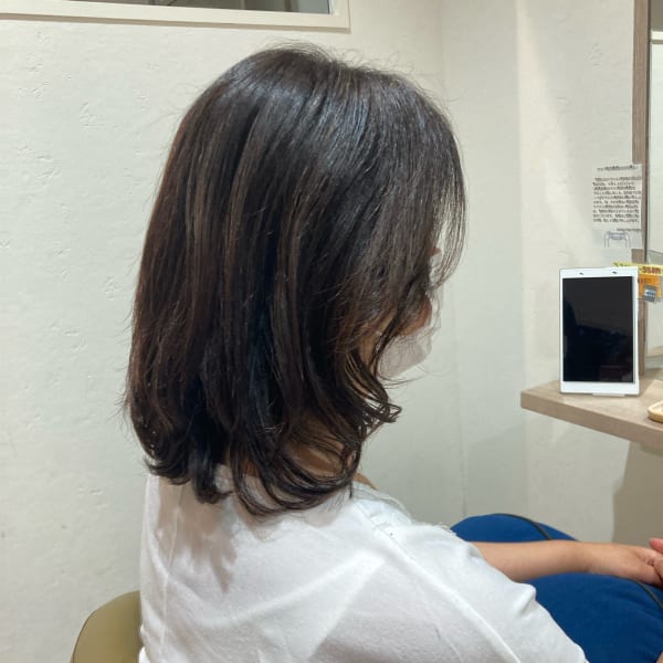 40代ゆるふわミディアムレイヤー
