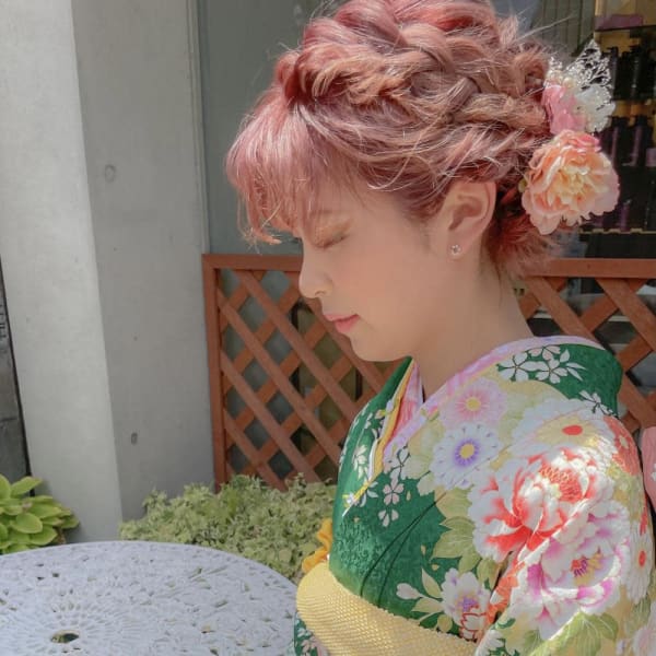 振袖に合うショートヘアアレンジ