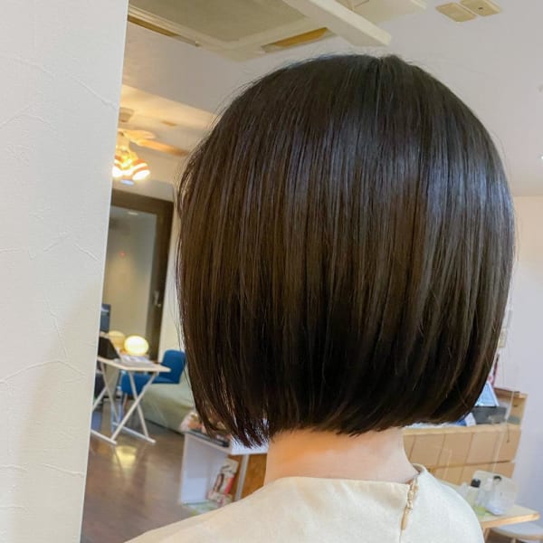 ミニボブ/ダークカラー/20代/30代/40代