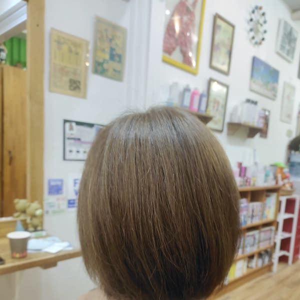 細めハイライト☆(白髪活かしカラー)