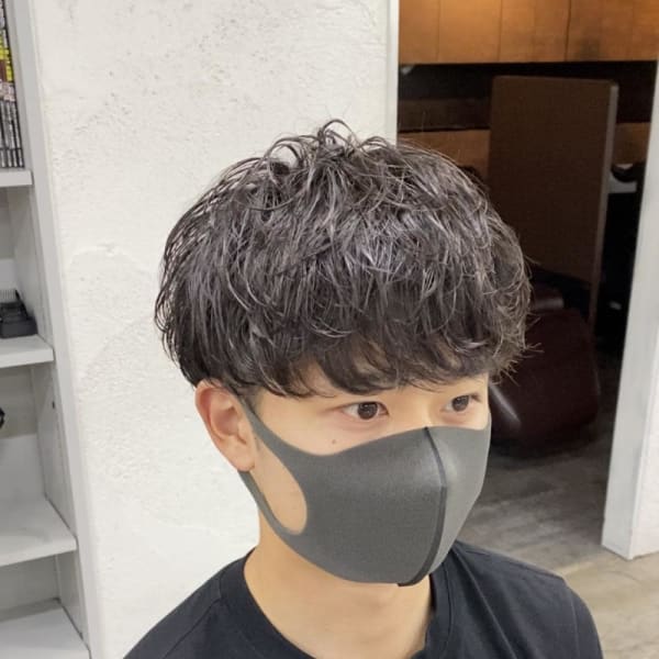 マッシュ/スパイラルパーマ/ナチュラルスタイル