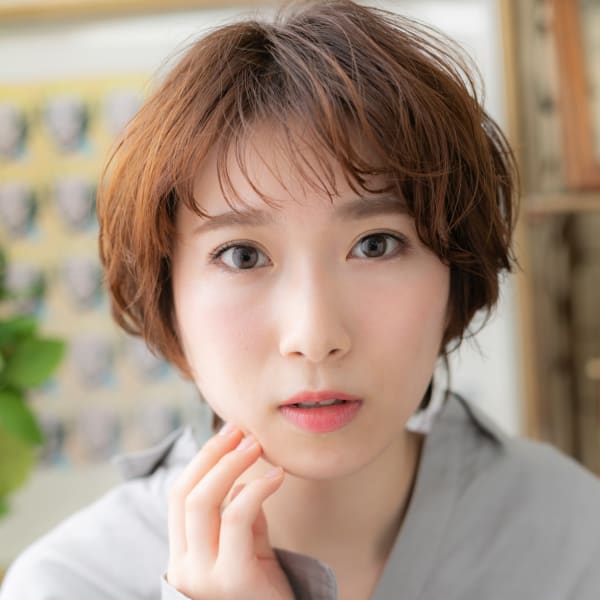 外国人風シースルーバングマッシュショート 3Dレイヤー