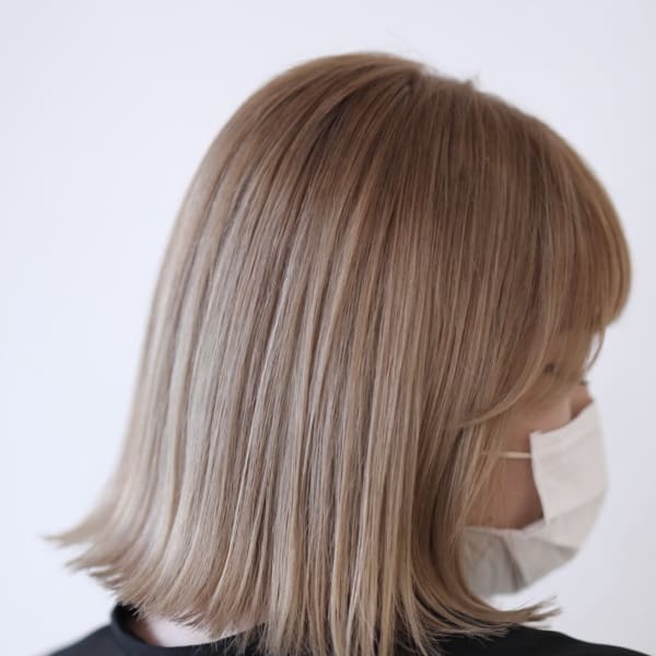透明感たっぷり☆ペールブロンドベージュ|hair atelier hiyori