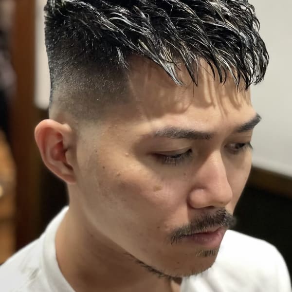 [hiro ginza]濡れパンクロップスキンフェード　大門