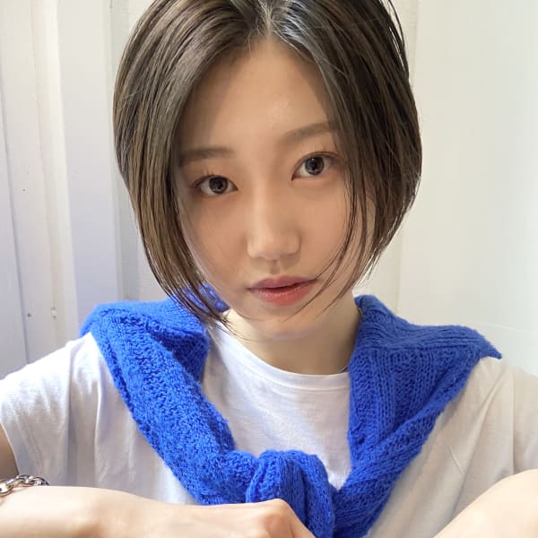 センター分けショート