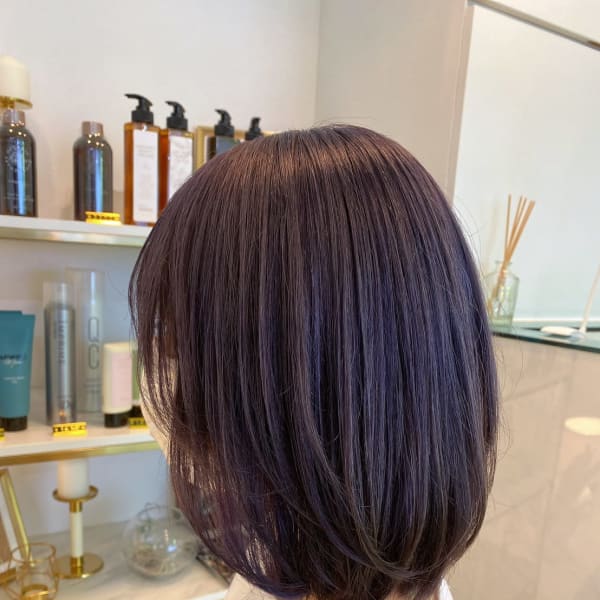 ベージュカラー×ミディアム|HAIR WORKS familiar