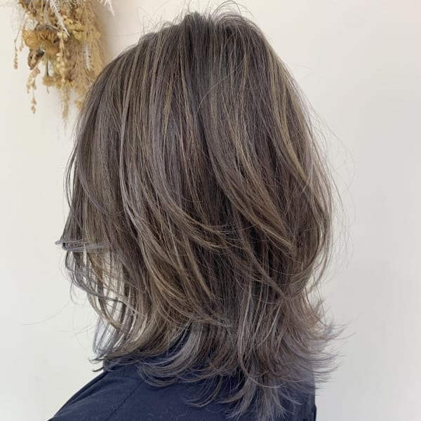 白髪ぼかしハイライト