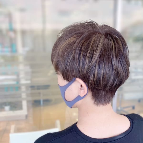 ハイライト×ハンサムショート