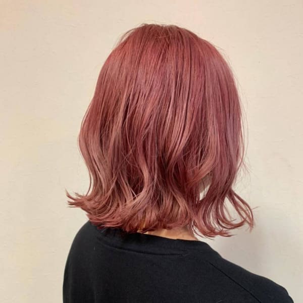 チェリーピンク×ボブ