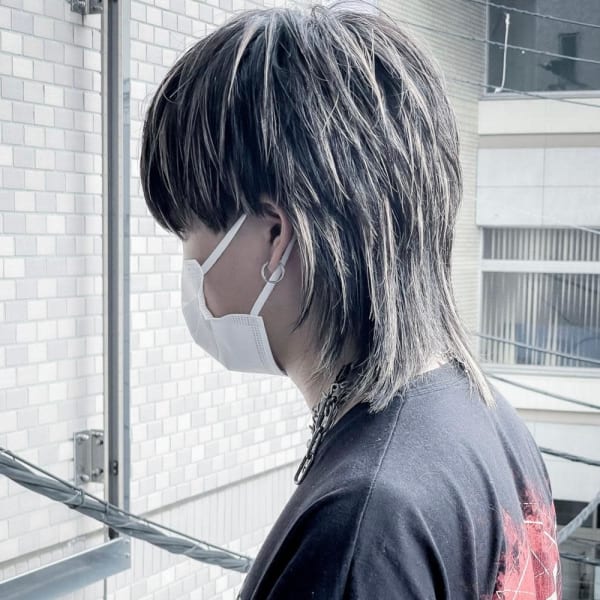 メンズのオススメ順 ウルフ グラデーションカラーの髪型 ヘアスタイル 楽天ビューティ