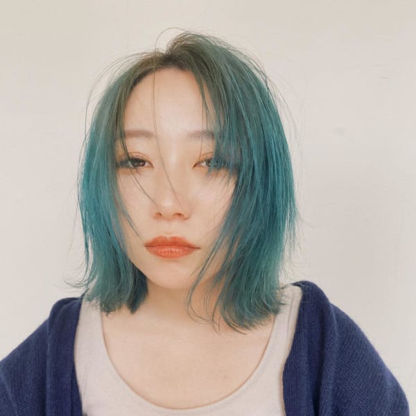【CHESTER】 くすみブルー ミントグリーン ボブ