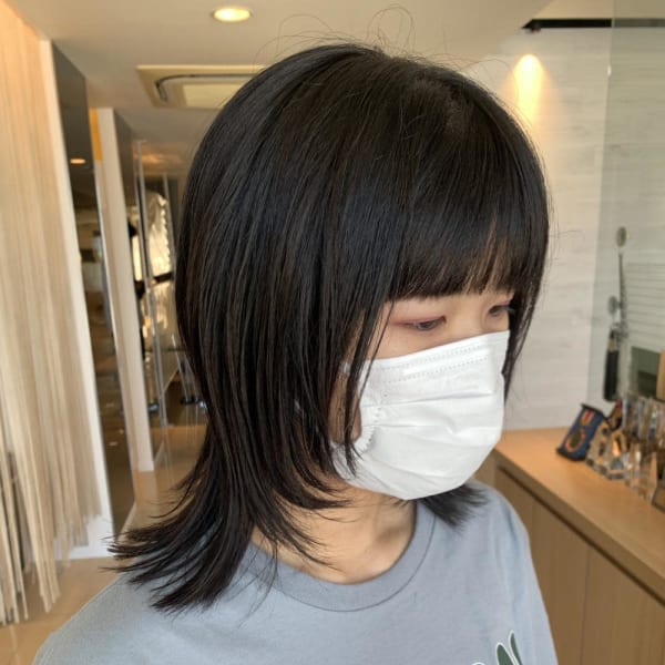 黒髪ウルフカット/Beforeあり/naomi