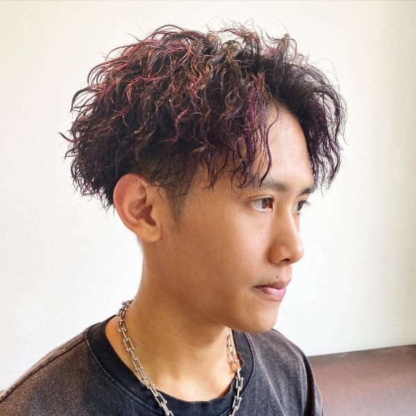 ツイストスパイラル×紫メッシュ