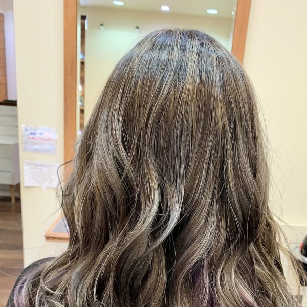 インナーカラー!ミルクベージュ/ヘーゼルベージュ/こなれヘア