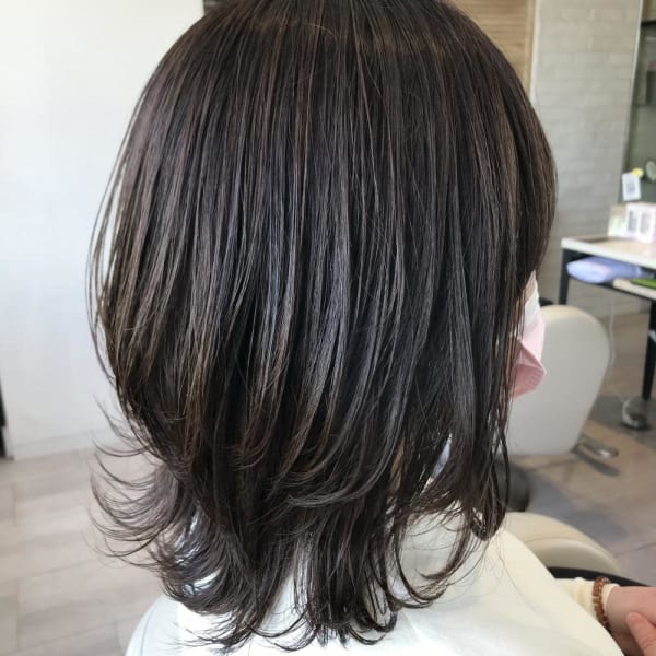 【大人可愛い◎】くびれボブ×イルミナカラー