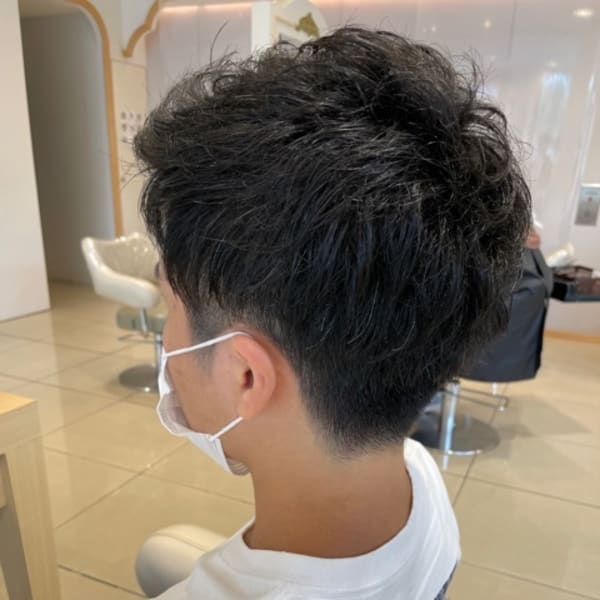 ツーブロックショート