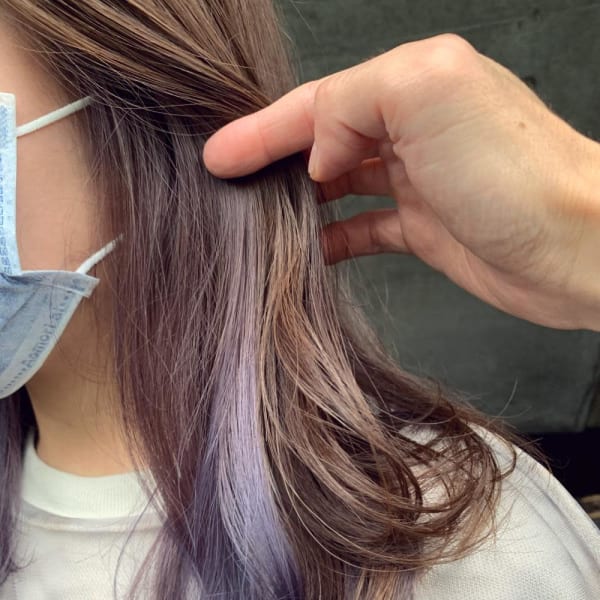 ラベンダー　イヤリングカラー