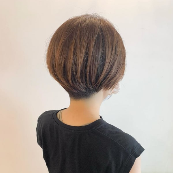 襟足スッキリ刈り上げ丸みショートヘア☆