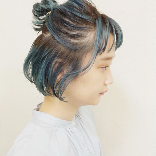 ミニお団子アレンジ【ショートヘア が得意・表参道・青山】