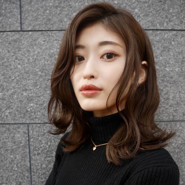 大人かわいい小顔外ハネロング　【有海一生】/髪質改善|shushu    organic & hair