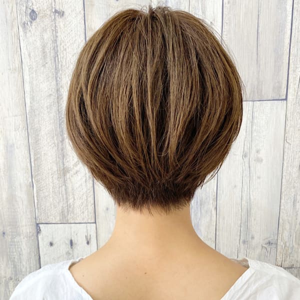 大人可愛い耳かけ前下がり暗髪ショートボブ♯簡単スタイリング