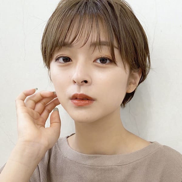 大人可愛い耳かけ前下がりショート♯簡単スタイリング