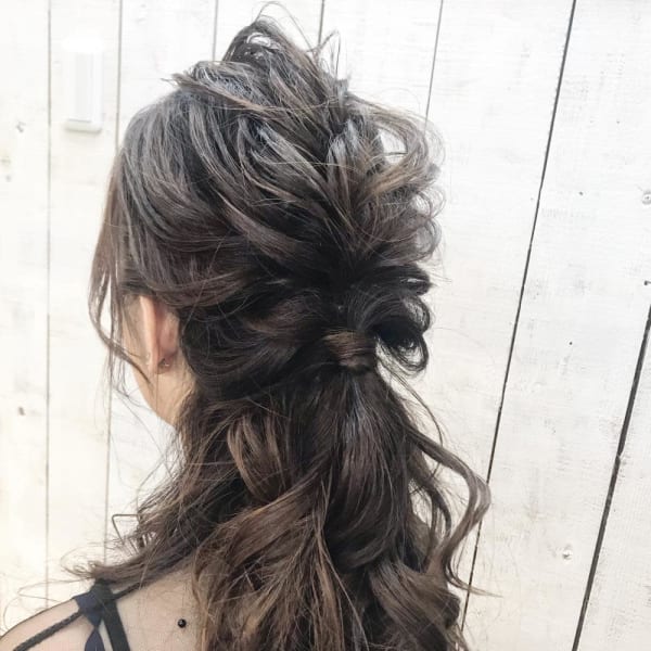 ふわふわハーフアップ