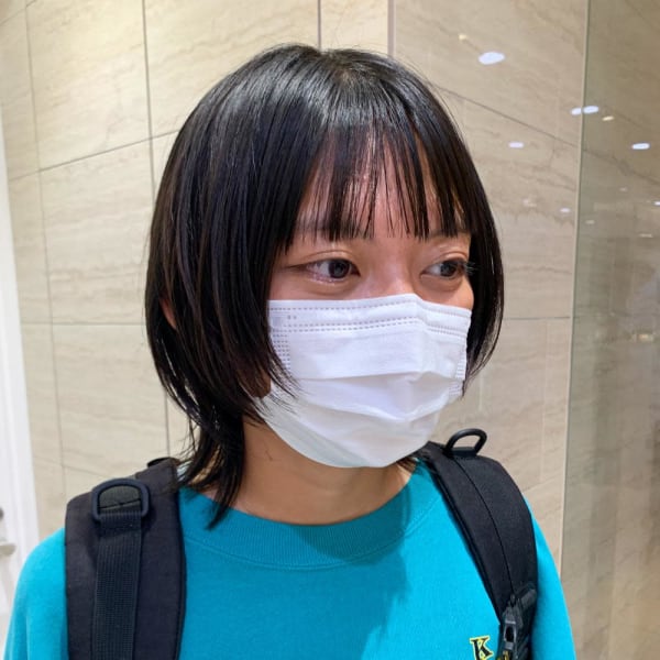 黒髪ウルフカット/ストレートセット/naomi