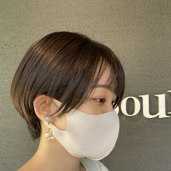 女性らしい丸みのあるショートボブ