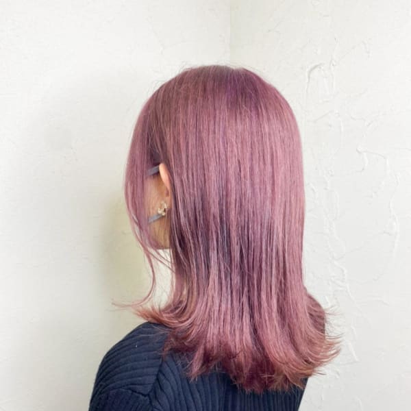 【Reir下北沢】*外ハネセミディ+ピンクベージュ*