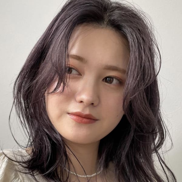 【 YOKE 】ブルーラベンダーヨシンモリくびれヘア韓国