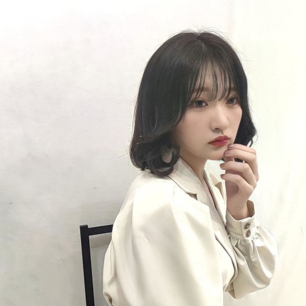 ブルーブラック×タンバルモリ(韓国風ボブ)