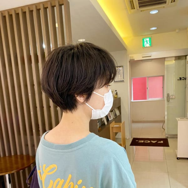 丸みマッシュショート　style by 田爪|L'pul by face 髪質改善/オージュア/スパ/白髪ぼかし/磯子