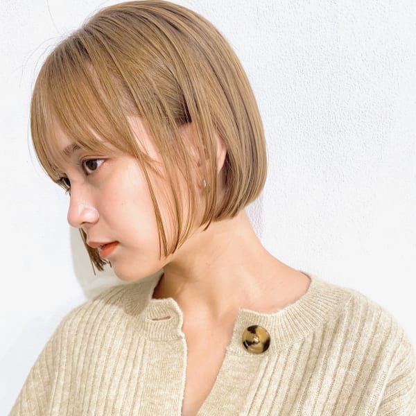 大人かわいいシンプルボブ