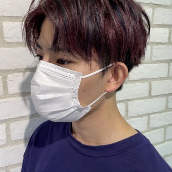 レッドパープル&ブルーハイライトセンターパートAsh十日市場