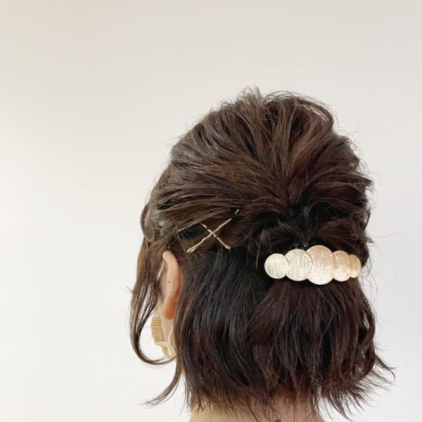 ショートハーフアップスタイル