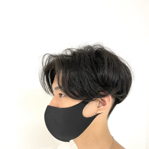 刈り上げセンターパート/ハンサムショート/ニュアンスパーマ