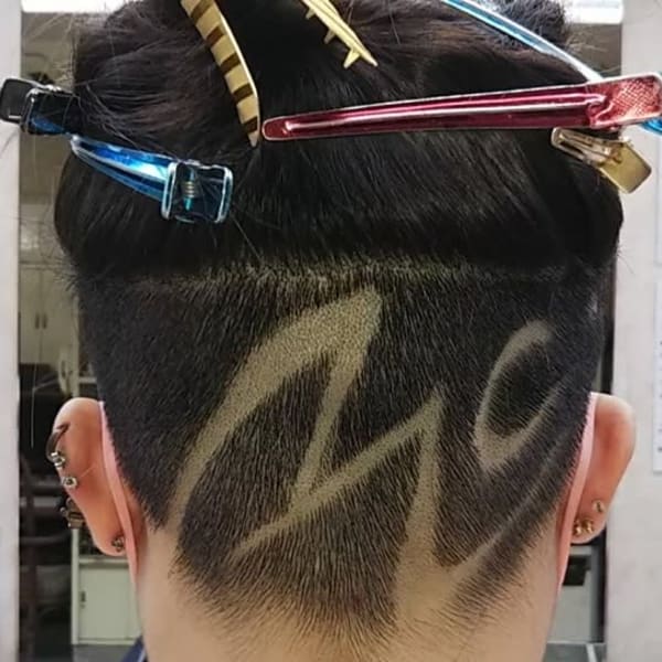 ヘアサロンハラダ×ショートレザーアート