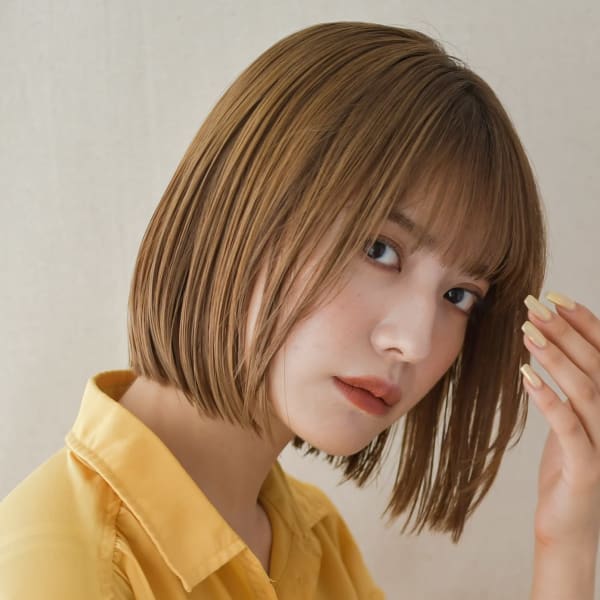 ナチュラル×肩上ボブ×シースルーバング