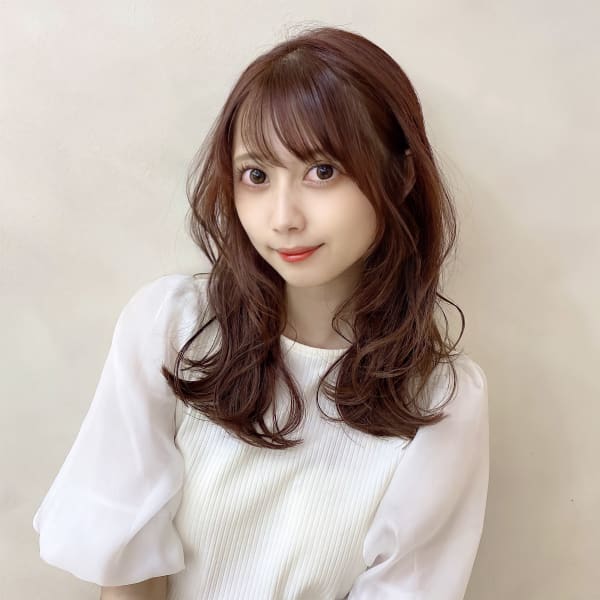 【金沢】ベース顔カバー　大人可愛い　波巻き　ミディアム