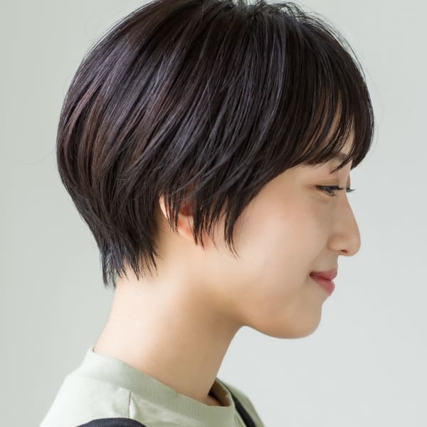 【表参道sheta/堅田】黒髪でもかわいい丸みベリーショート