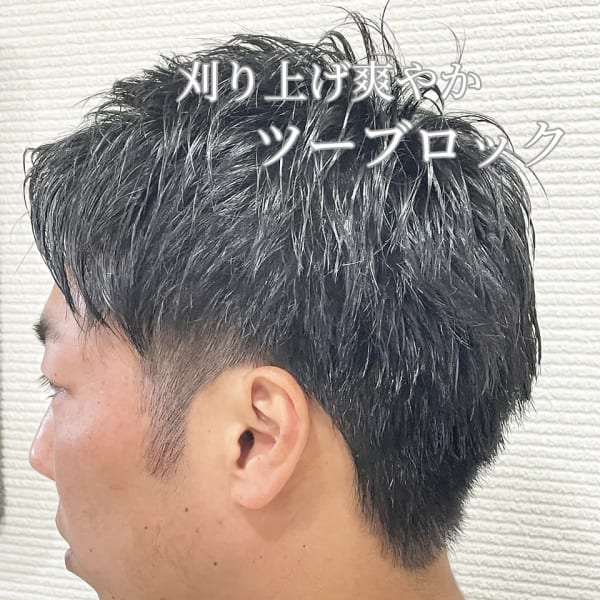 刈り上げ爽やかツーブロックメンズビジネスベリーショート|MESAMIES