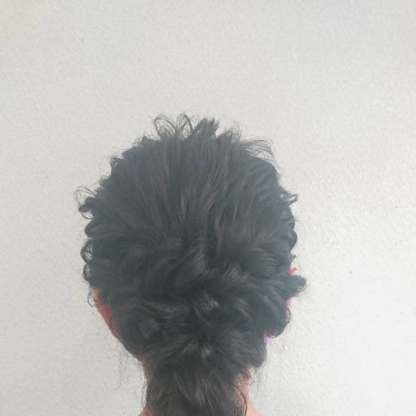 お出かけの日の編みおろしスタイル