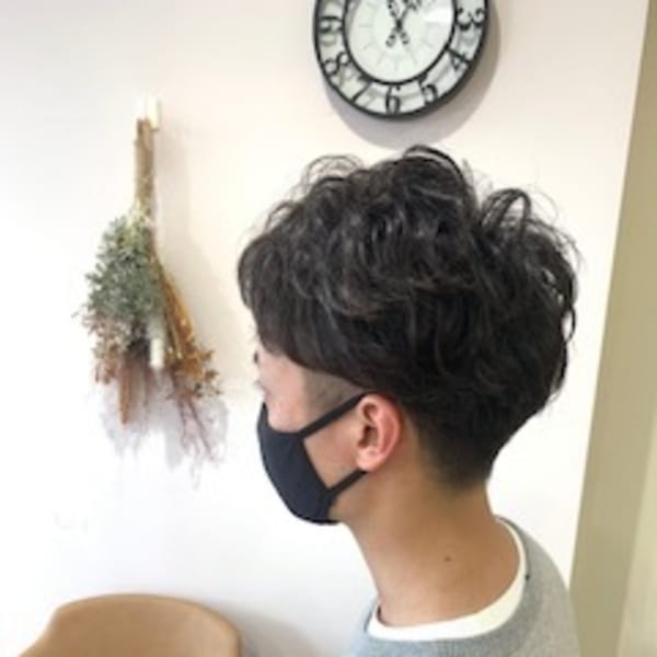刈上げ2ブロックショート